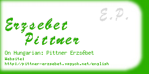 erzsebet pittner business card