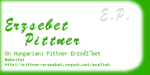 erzsebet pittner business card